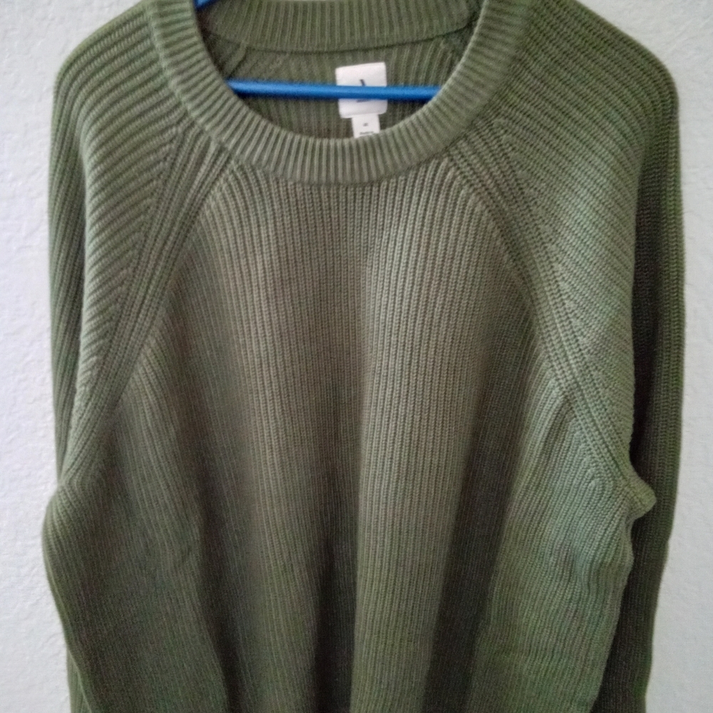 Women's Olive/Sage Green Shaker Sweater Size 4X